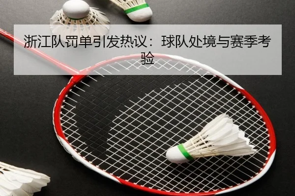 浙江队罚单引发热议：球队处境与赛季考验